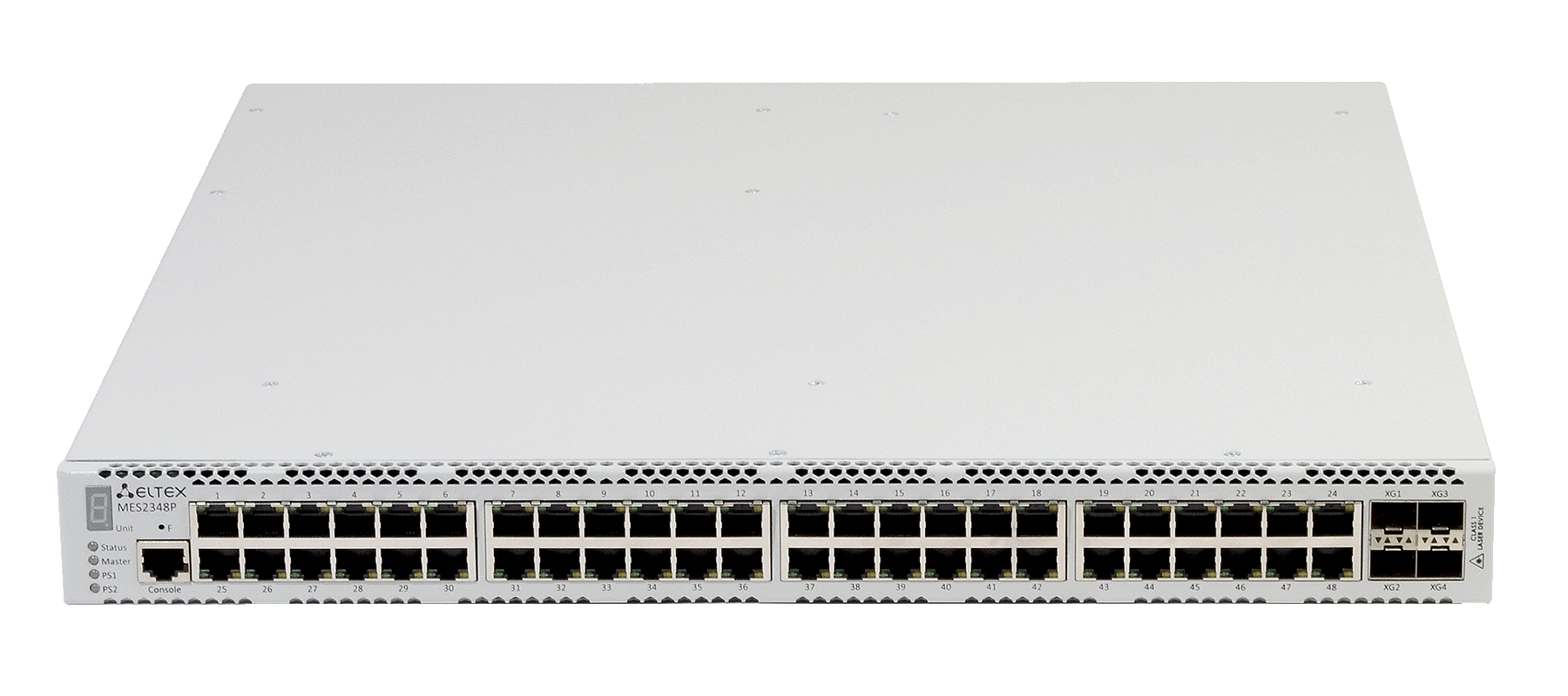 Ethernet-коммутатор MES2300-48P, 48xPoE/PoE+ (1G) + 4x1G/10G SFP+, L3, модульная система питания